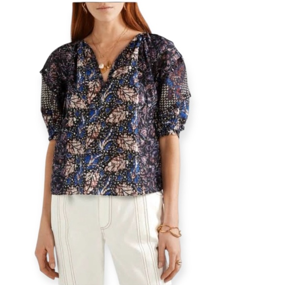 Ulla Johnson Tops - Ulla Johnson • Arusi Printed Cotton and Silk-Blend Blouse Batik Top